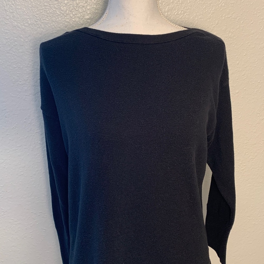 J. Jill size medium, Elegant Black Knit boat neck sweater - Picture 5 of 10